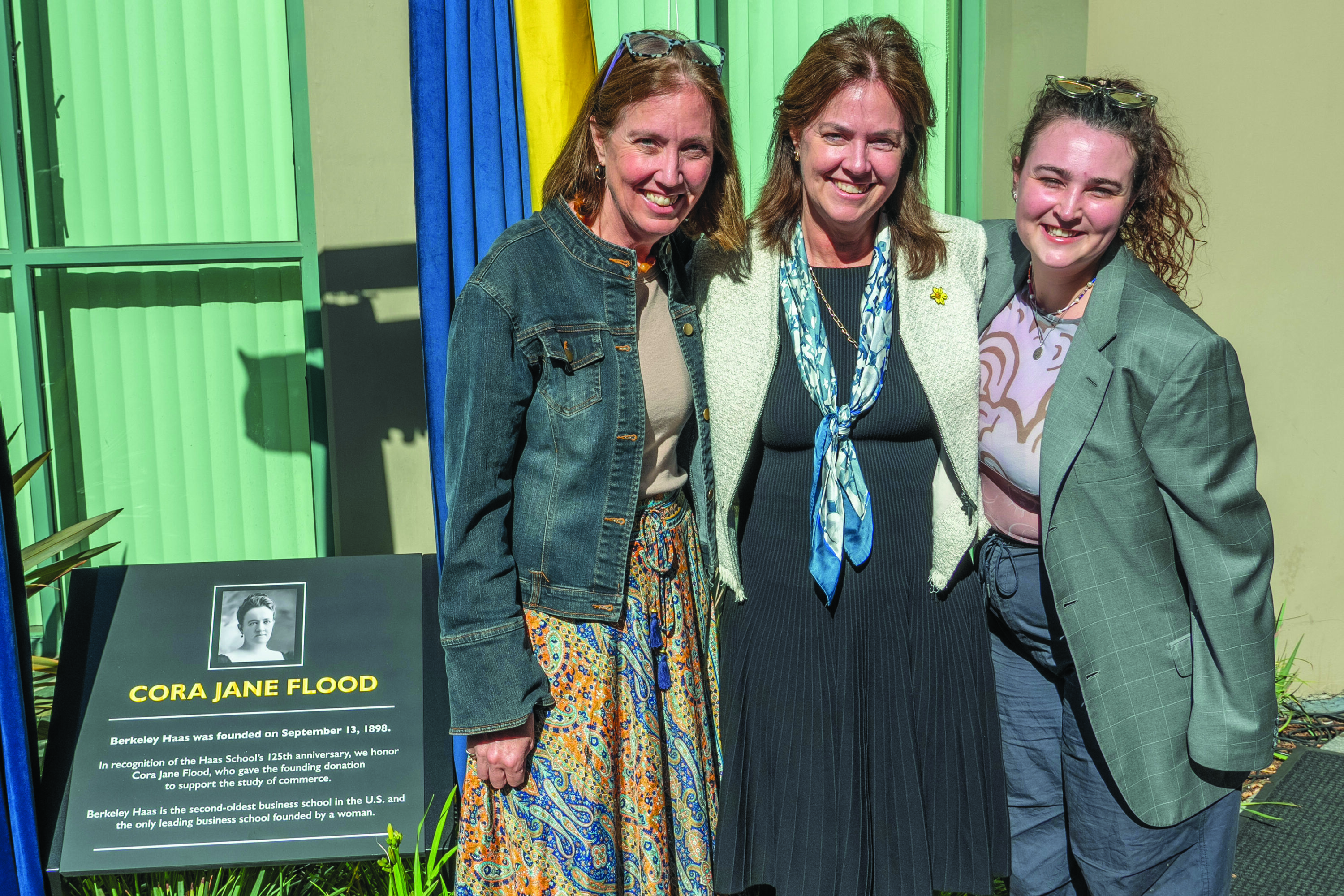 Descendants of James Clair Flood attend the 125th anniversary of the Walter A. Haas School of Business