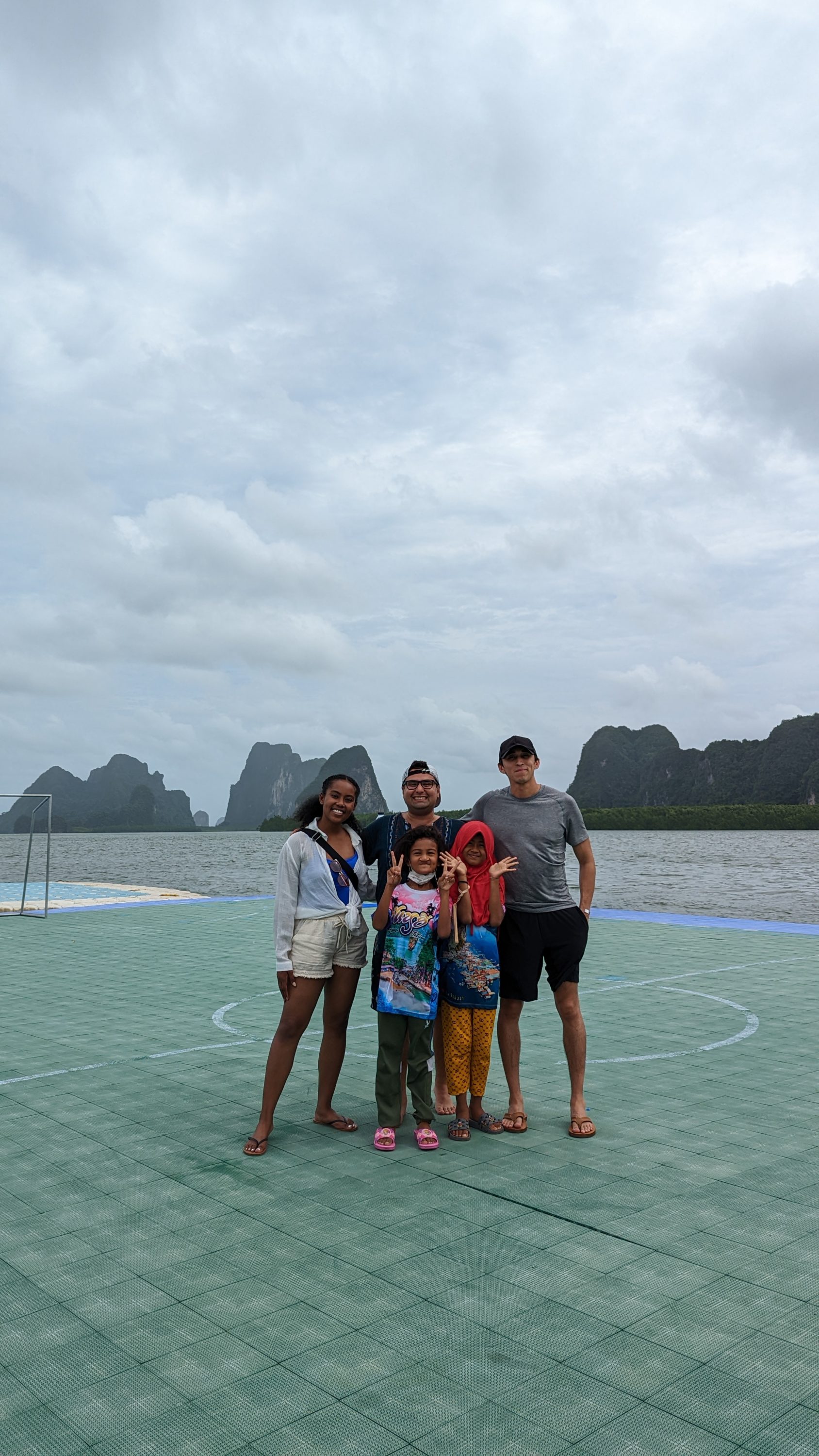 Kids took us to a floating soccer field