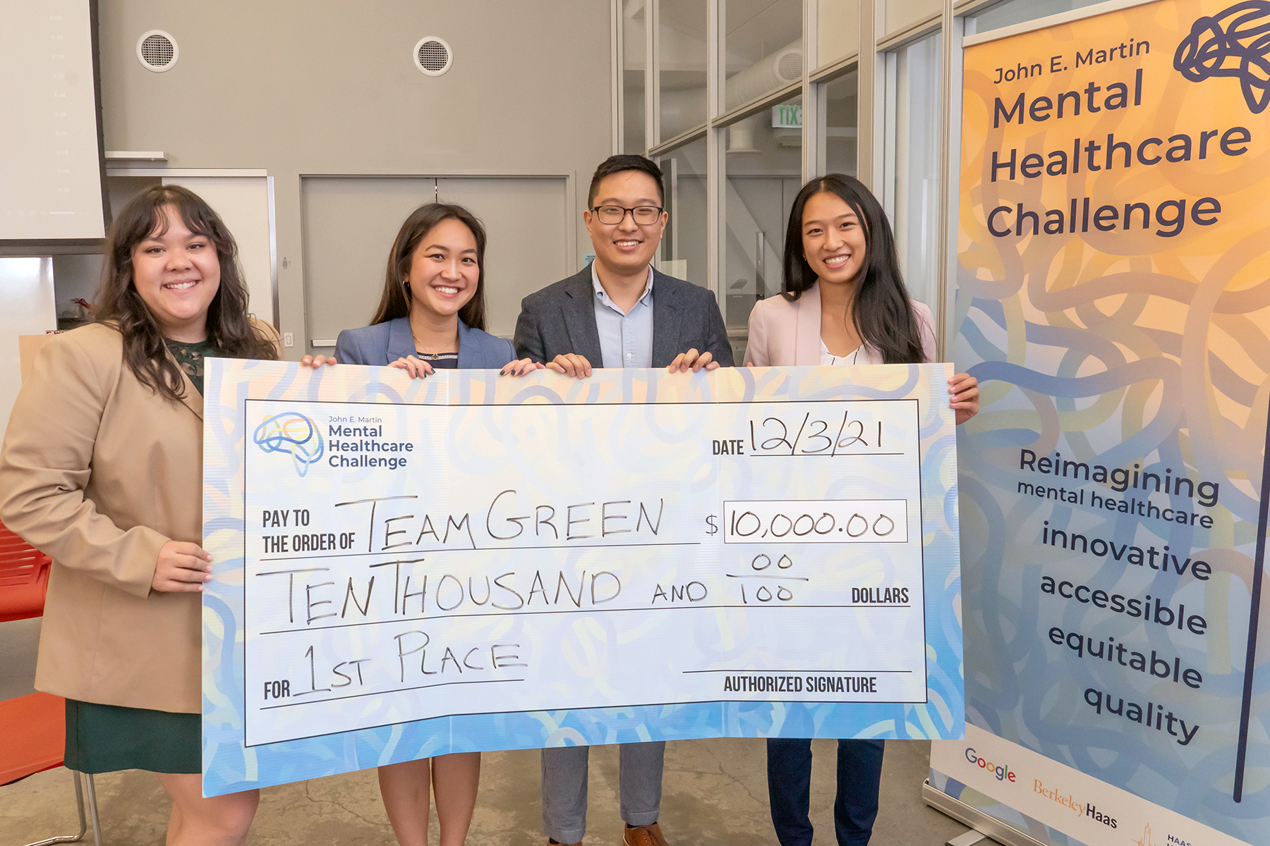 Team Green, winners of the John E. Martin Mental Healthcare Challenge