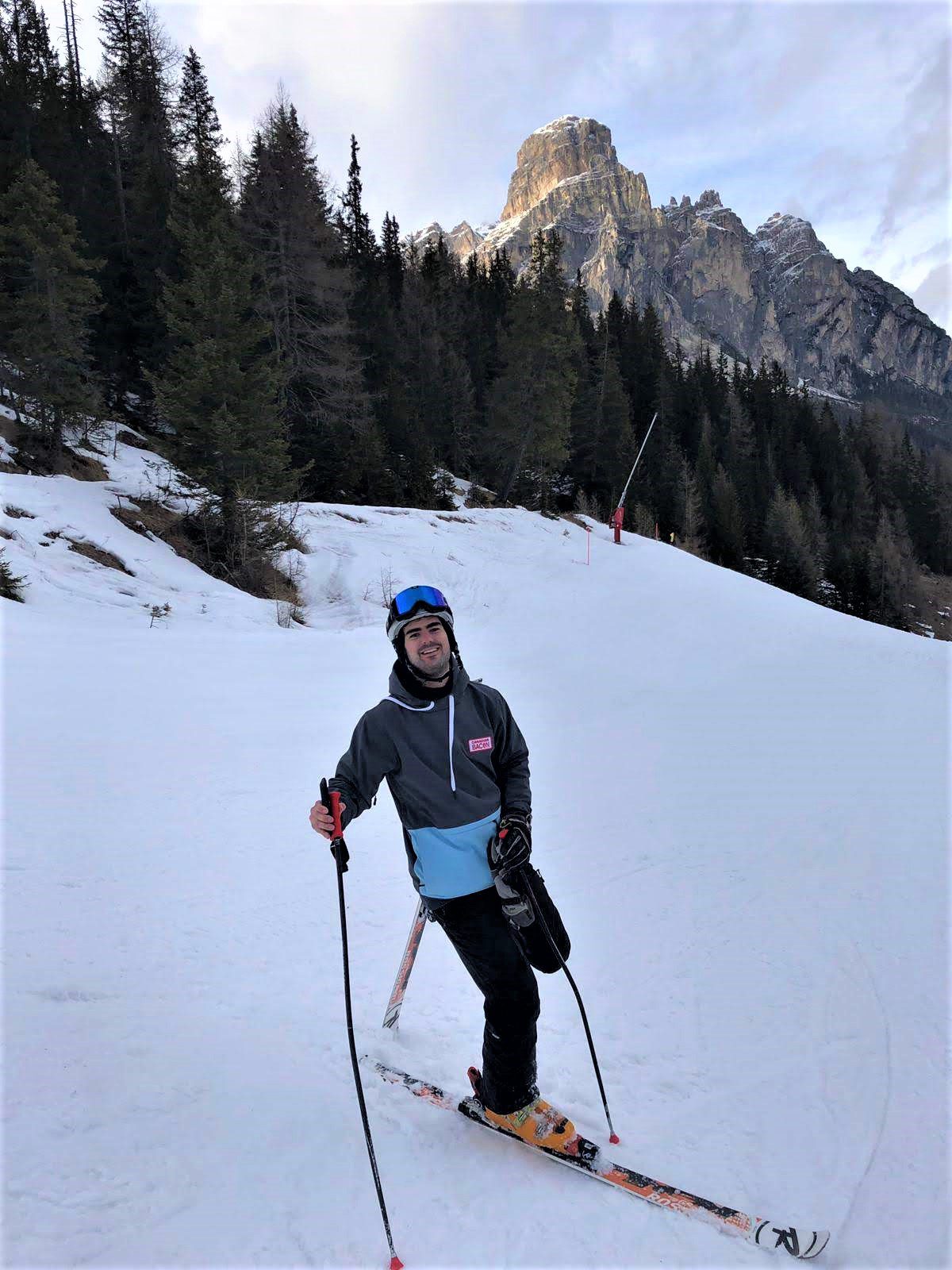 Adolfo at Dolomites skiing this past spring