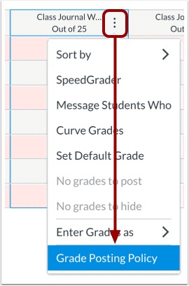 bcourse grade posting policy