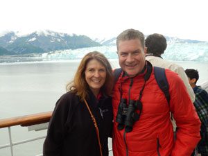 Frank and Jennifer in Mendenhall Glacier, Alaska