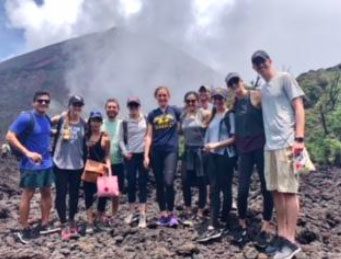 HF Healthcare and Cemaco teams at the top of Volcán Pacaya