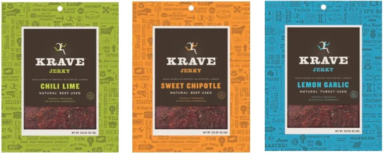 Packages of Krave jerky