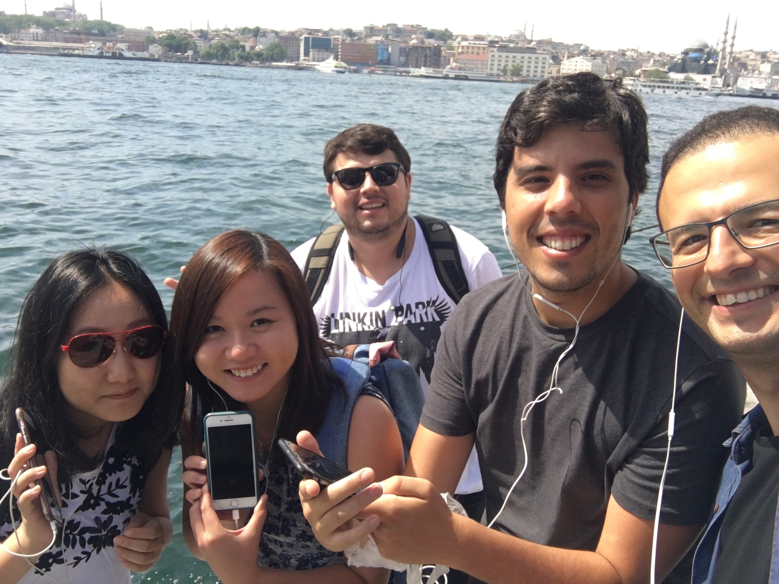 IBD Team on the Karakoy Harbor with Çağlar, one of Piri’s co-founders