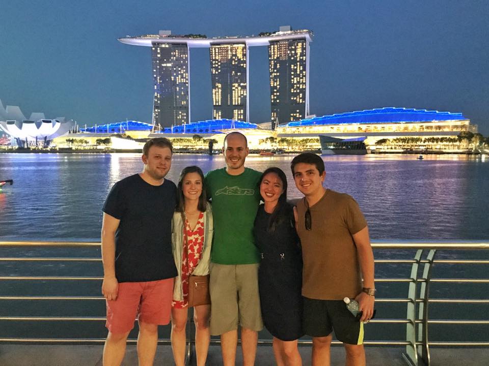 Team Ananda in front of Marina Bay Sands
