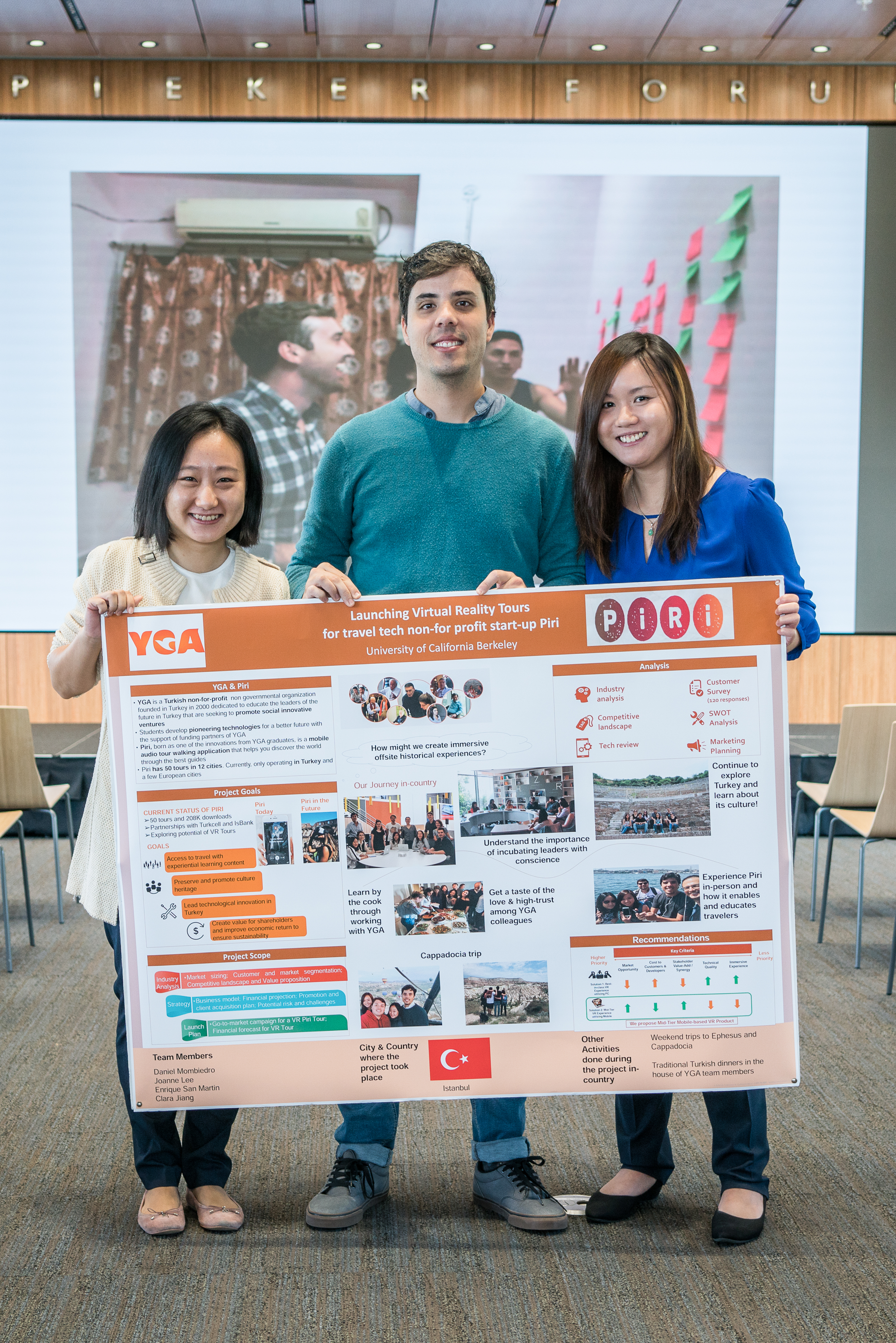 Team YGA with poster