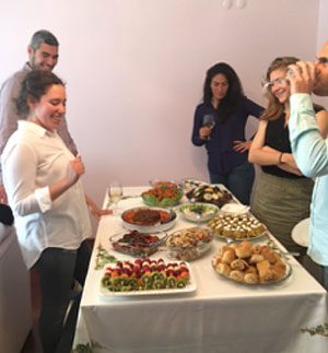 Our client Duygu giving us the rundown of all the delicious homemade Turkish dishes!